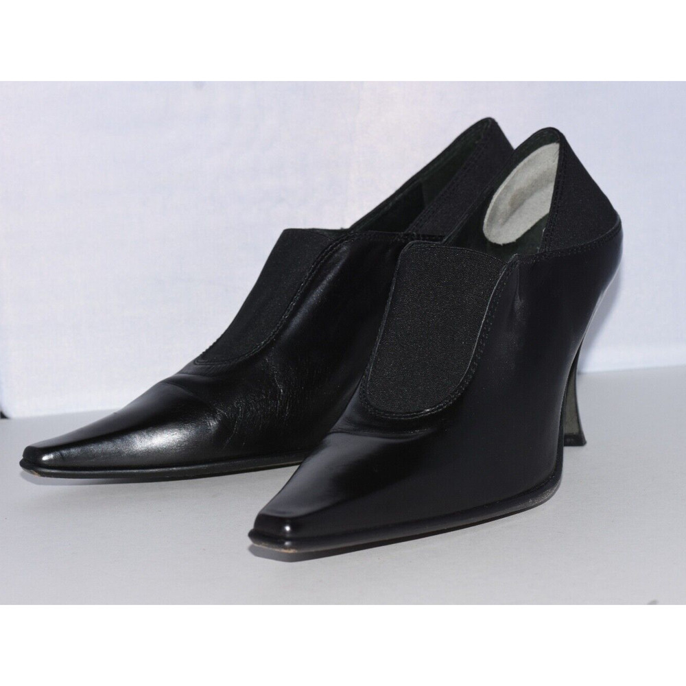 Donald J Pliner Mato Black Leather Pointed Toe Pump Bootie Womens Size 9 - Picture 8 of 13